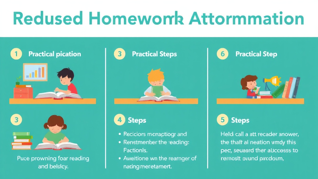 Visual guide for practical steps in reduced homework accommodation