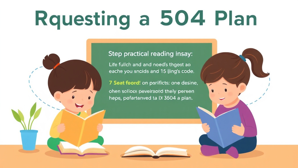Visual guide for practical steps in requesting a 504 plan