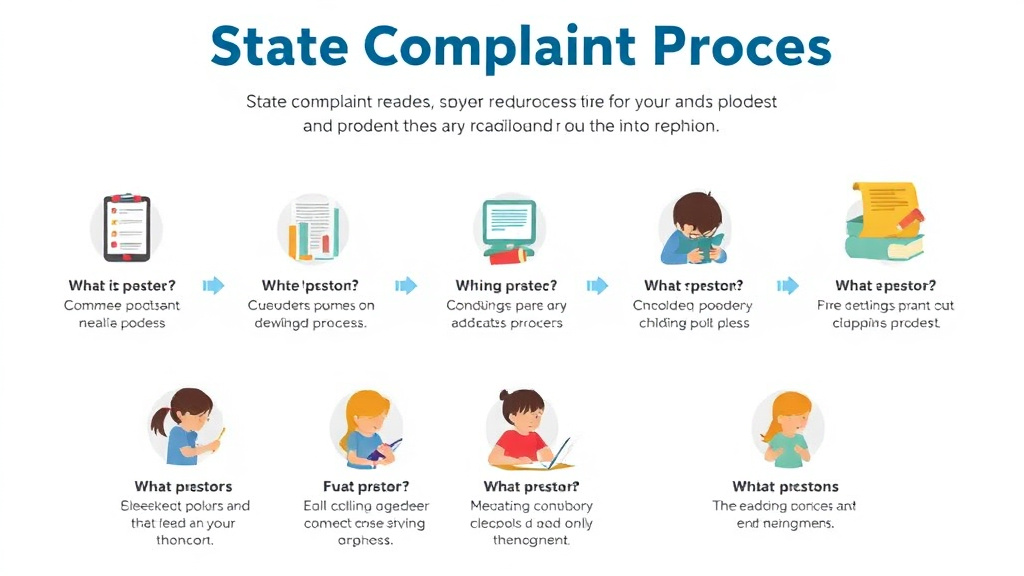 Visual guide for practical steps in state complaint process