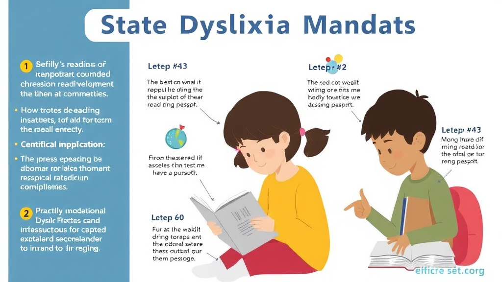 Visual guide for practical steps in state dyslexia mandates