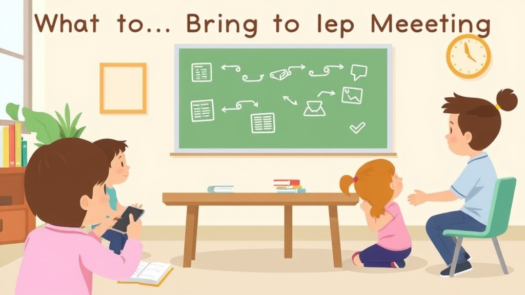 Visual guide for practical steps in what to bring to iep meeting