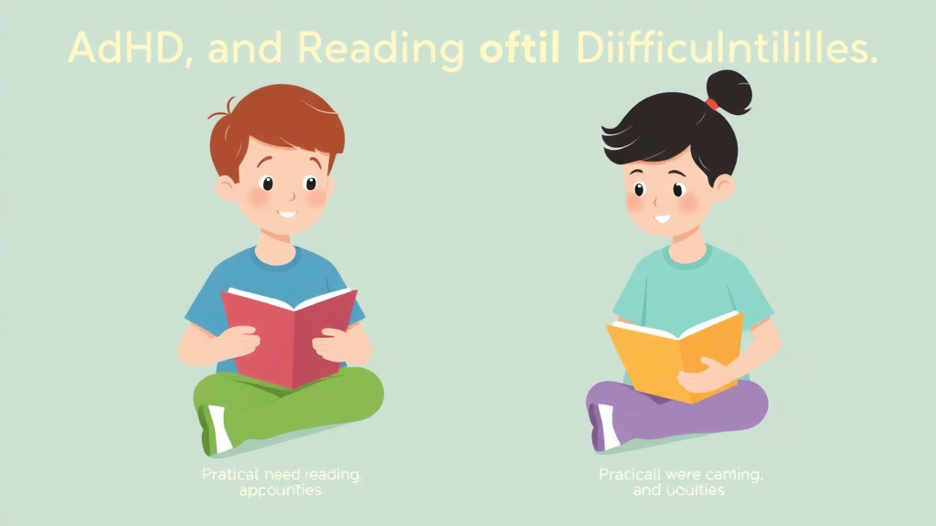 Visual guide for practical steps in adhd and reading difficulties