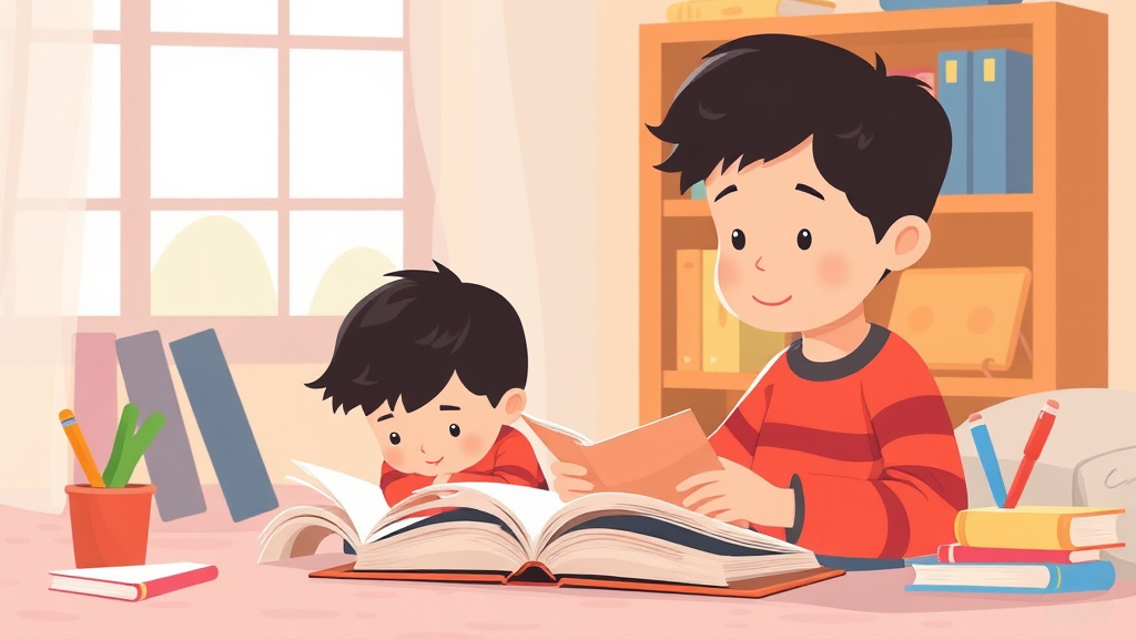 Illustration showing key concepts related to adhd and reading homework