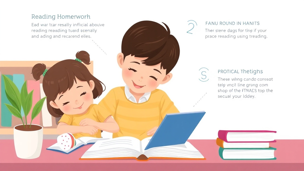 Visual guide for practical steps in adhd and reading homework
