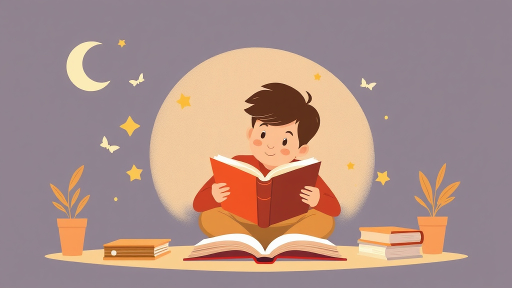 Illustration showing key concepts related to adhd and sustained reading