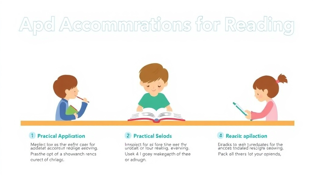Visual guide for practical steps in apd accommodations for reading