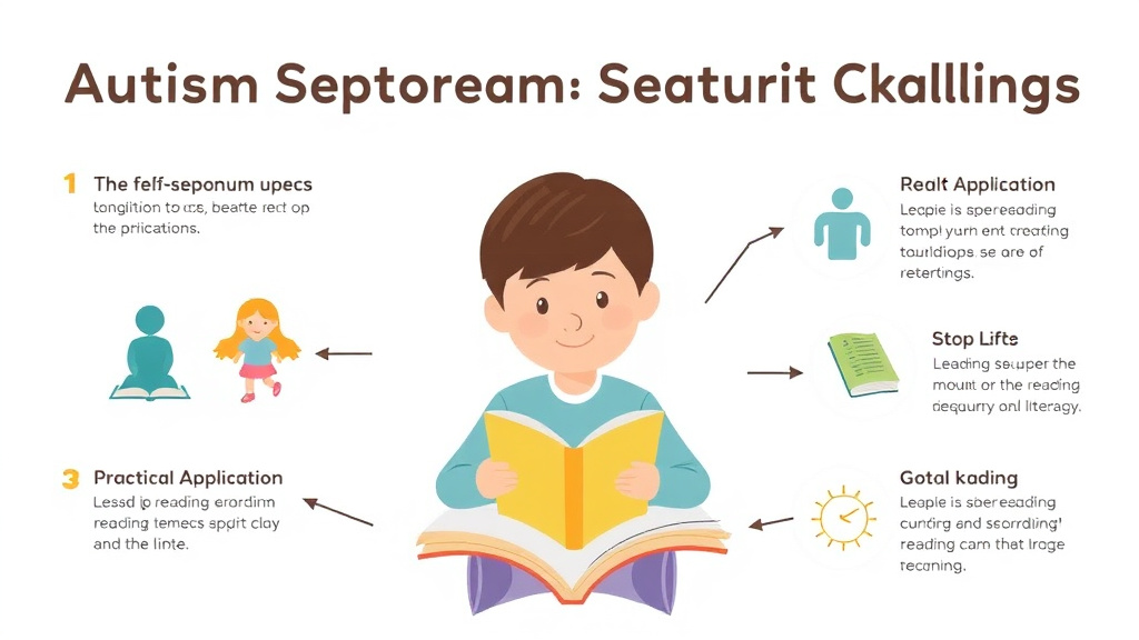 Visual guide for practical steps in autism spectrum and reading challenges
