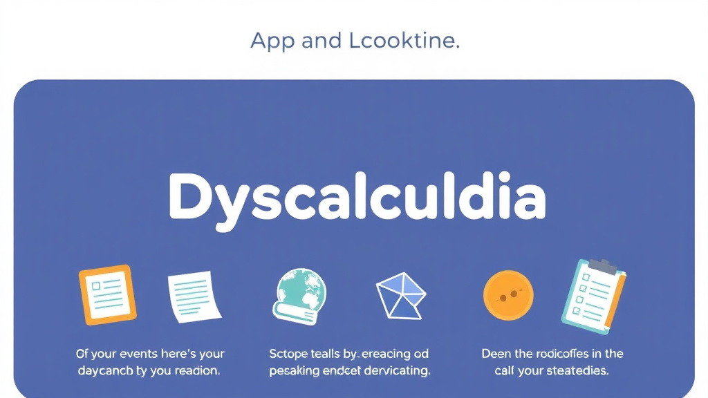 Visual guide for practical steps in dyscalculia apps and tools