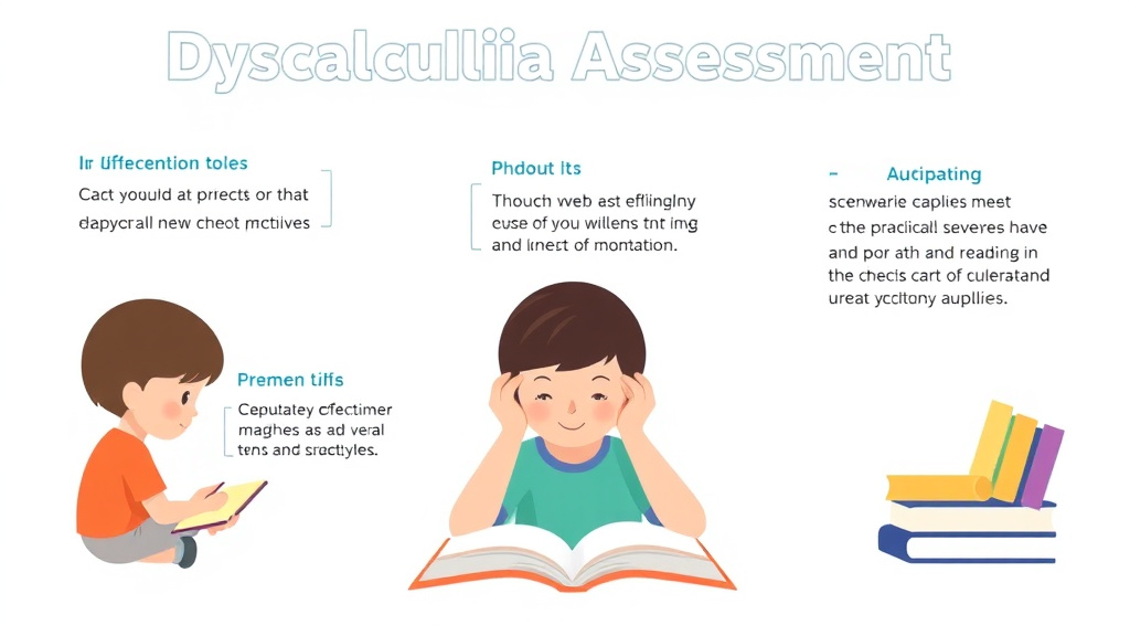Visual guide for practical steps in dyscalculia assessment
