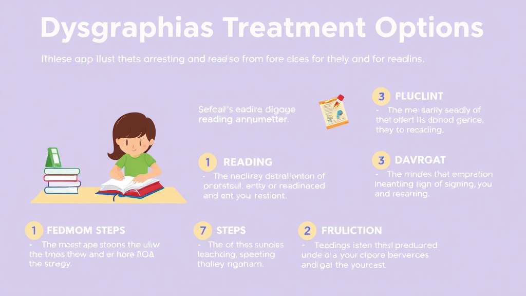 Visual guide for practical steps in dysgraphia treatment options