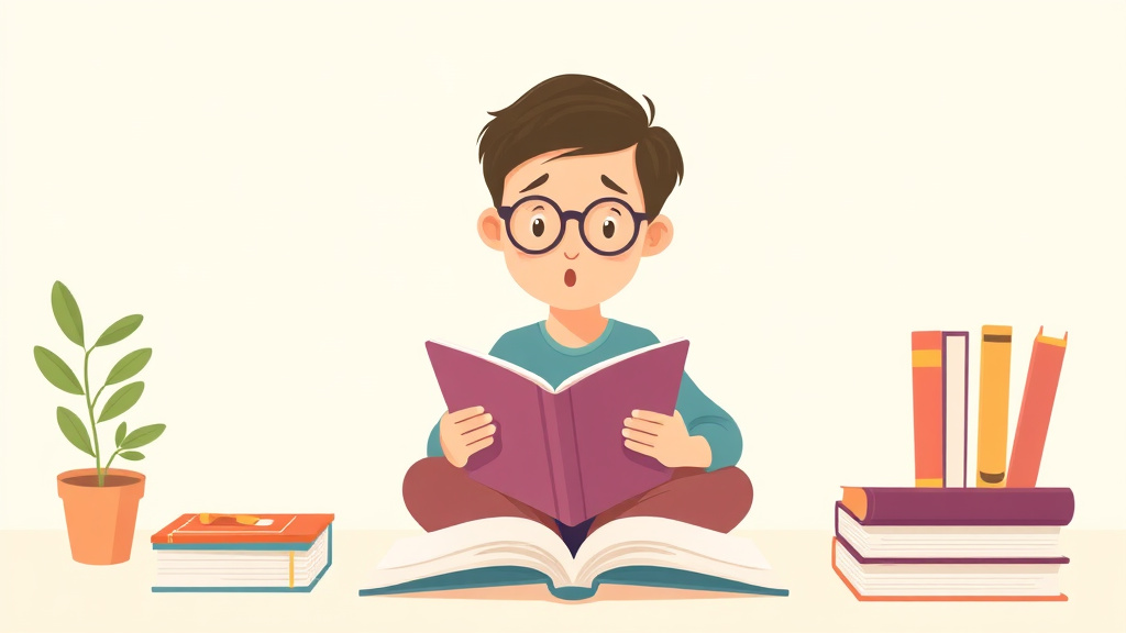 Illustration showing key concepts related to executive function and reading comprehension