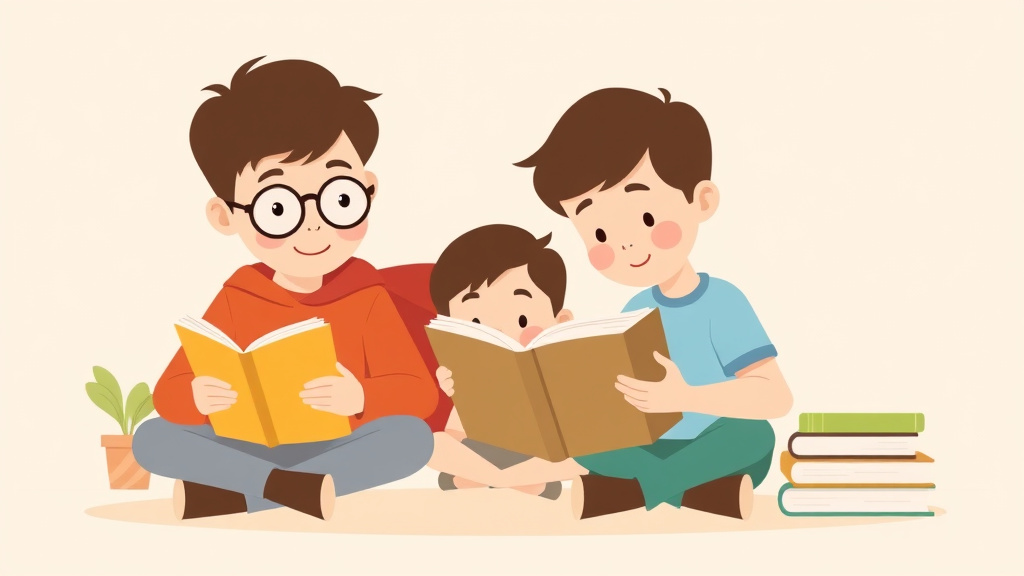 Illustration showing key concepts related to executive function and reading