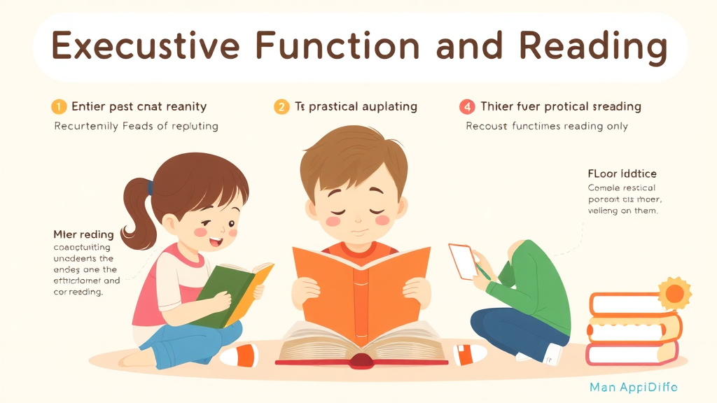 Visual guide for practical steps in executive function and reading