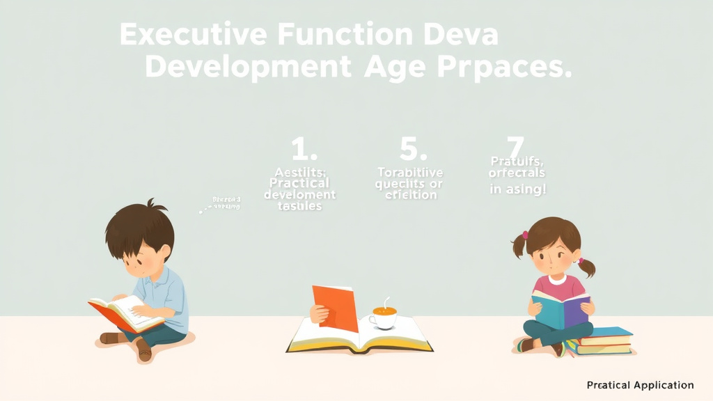 Visual guide for practical steps in executive function development by age