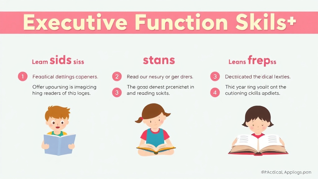 Visual guide for practical steps in executive function skills list