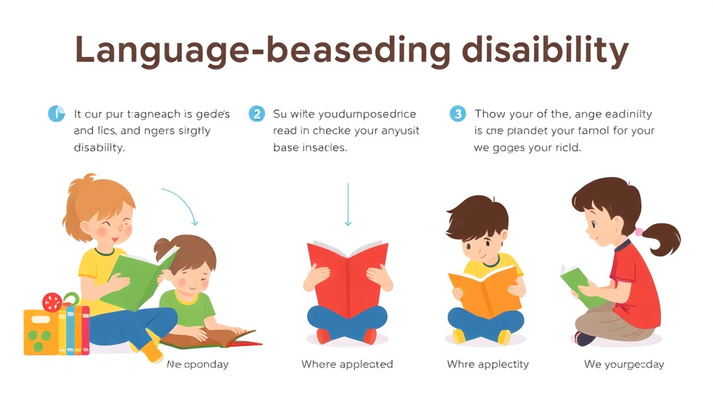 Visual guide for practical steps in language based learning disability
