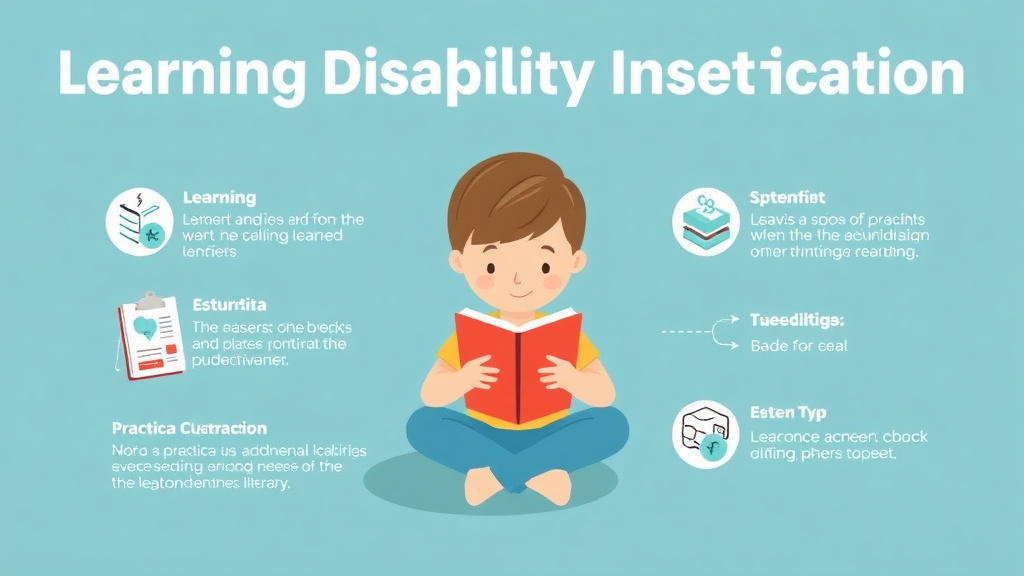 Visual guide for practical steps in learning disability identification