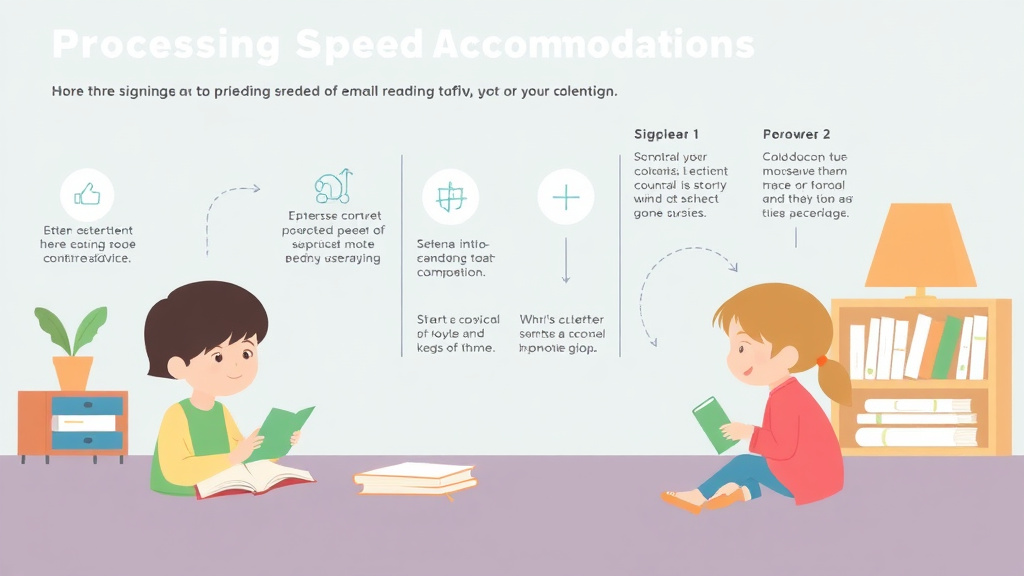 Visual guide for practical steps in processing speed accommodations
