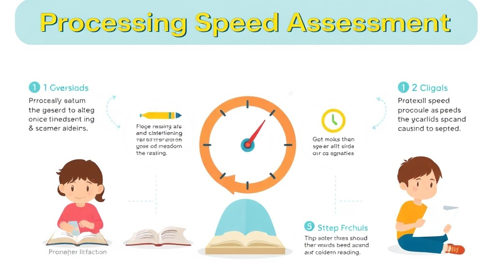 Visual guide for practical steps in processing speed assessment