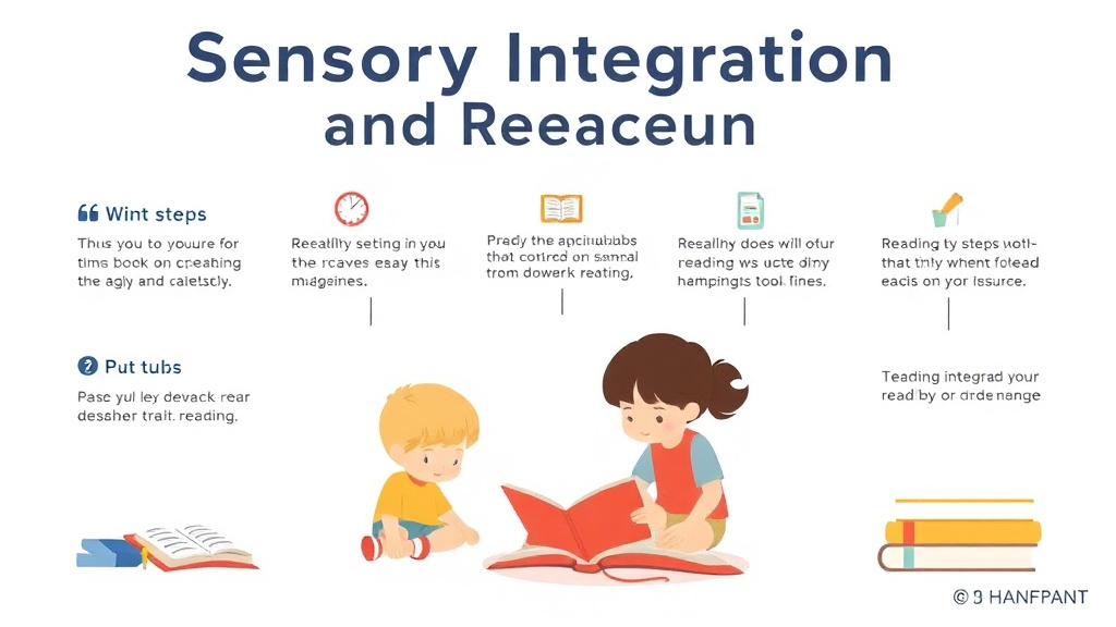 Illustration showing key concepts related to sensory integration and reading