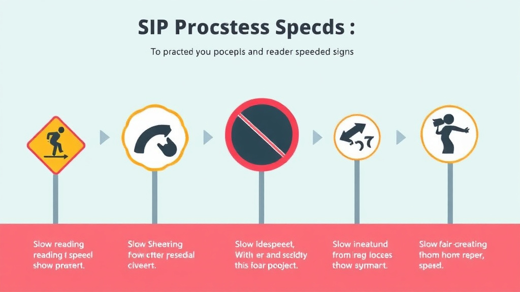 Visual guide for practical steps in slow processing speed signs