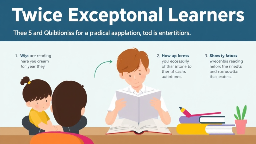 Visual guide for practical steps in twice exceptional learners