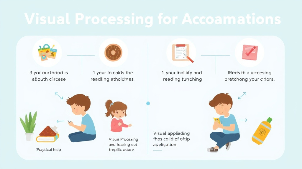 Visual guide for practical steps in visual processing accommodations