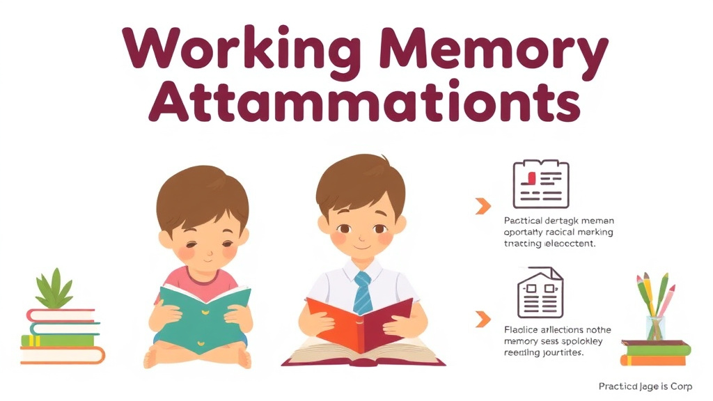 Visual guide for practical steps in working memory accommodations