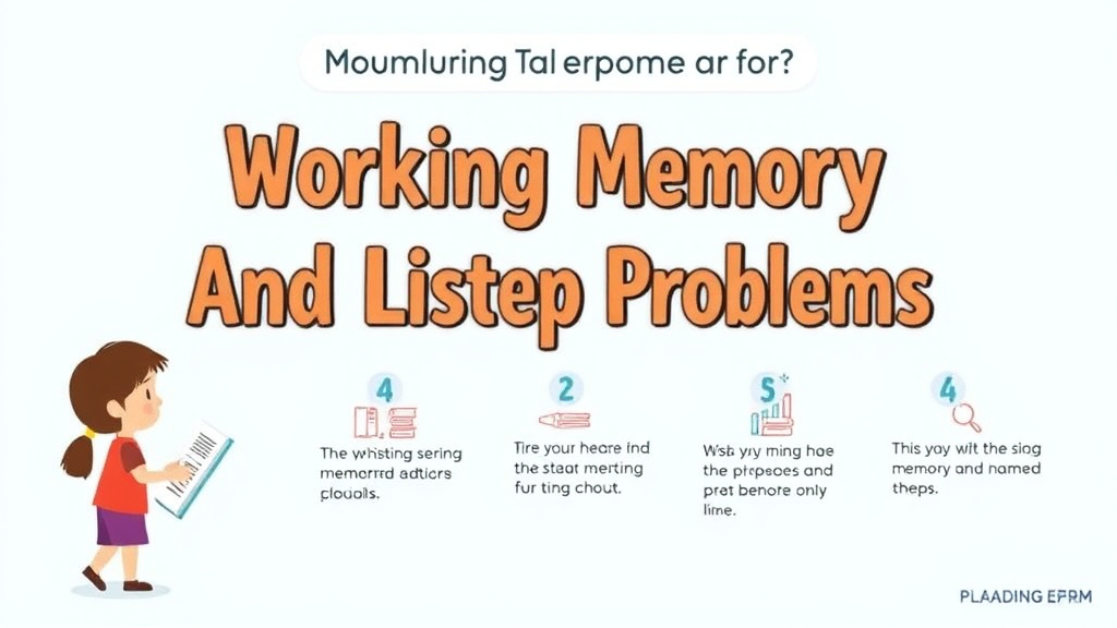 Visual guide for practical steps in working memory and multistep problems