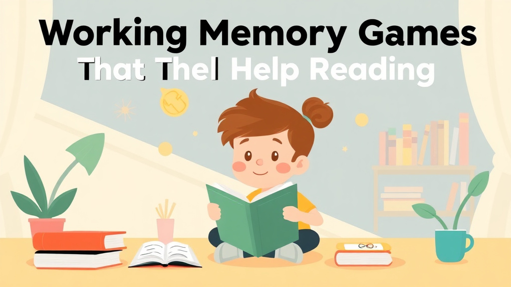 Illustration showing key concepts related to working memory games that help reading