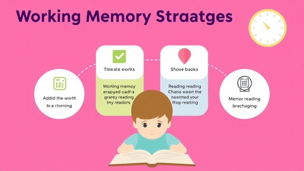 Visual guide for practical steps in working memory strategies for reading