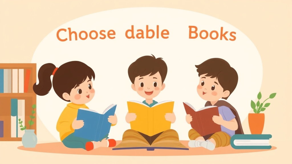 Illustration showing key concepts related to choosing decodable books