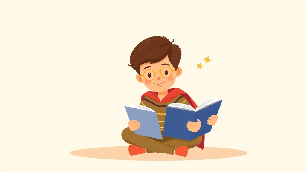 Illustration showing key concepts related to connected text practice