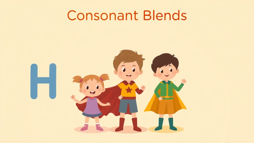 Illustration showing key concepts related to consonant blends
