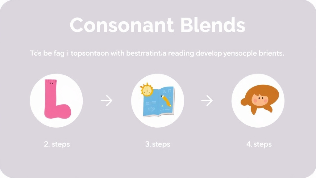Visual guide for practical steps in consonant blends