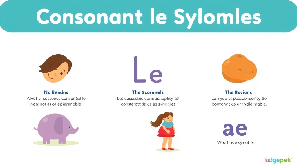 Visual guide for practical steps in consonant le syllables