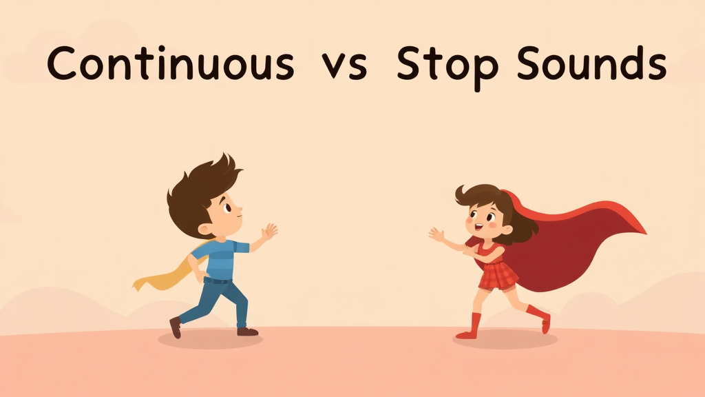 Illustration showing key concepts related to continuous vs stop sounds