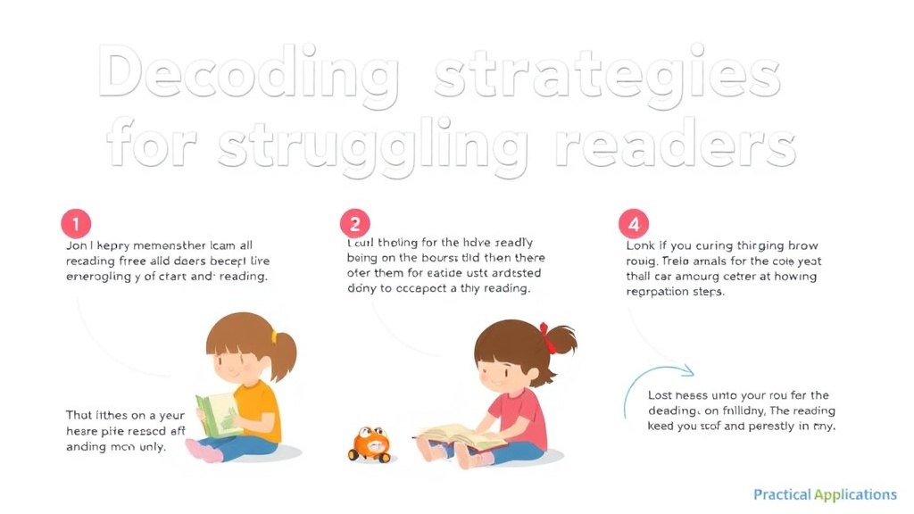 Visual guide for practical steps in decoding strategies for struggling readers