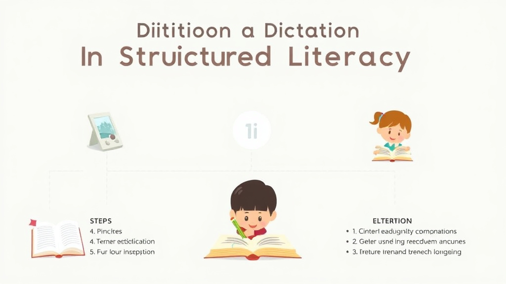 Visual guide for practical steps in dictation in structured literacy