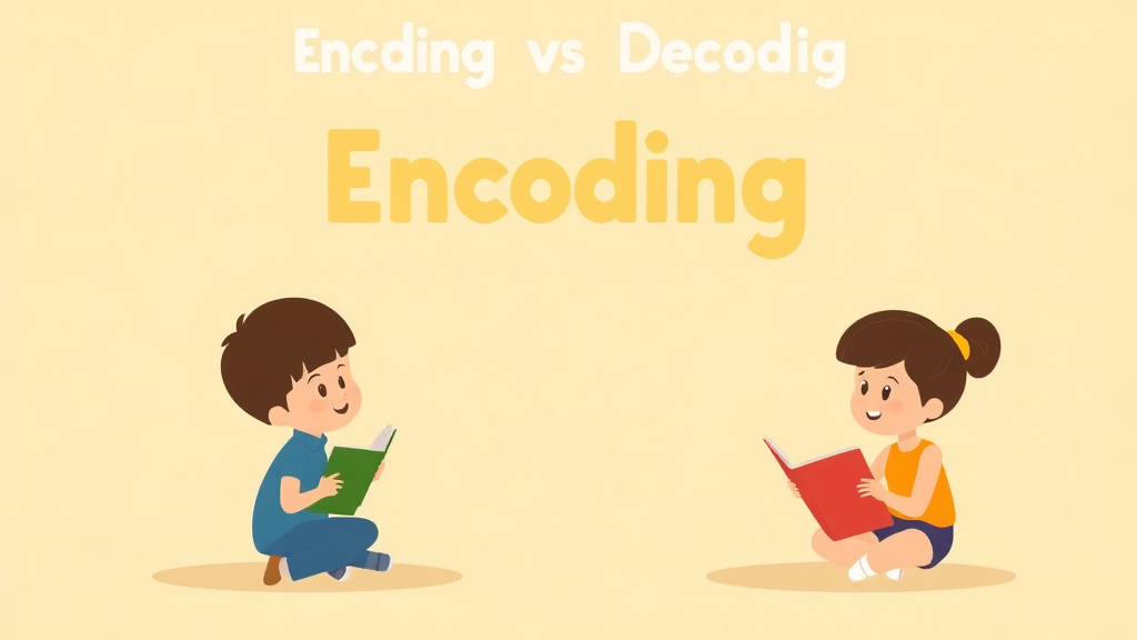 Illustration showing key concepts related to encoding vs decoding explained