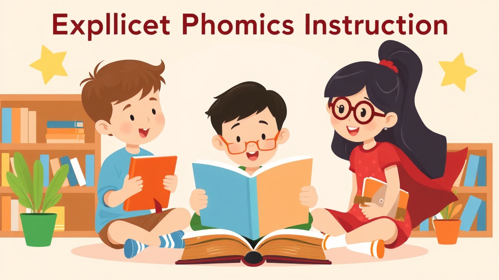 Illustration showing key concepts related to explicit phonics instruction