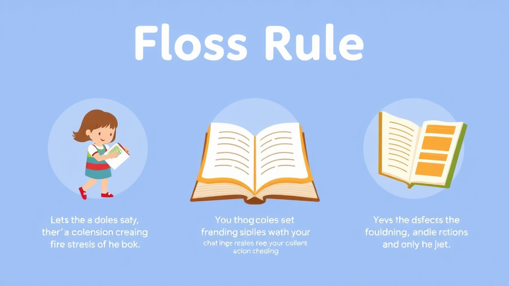 Visual guide for practical steps in floss rule fszl