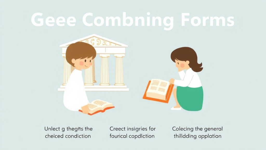Visual guide for practical steps in greek combining forms