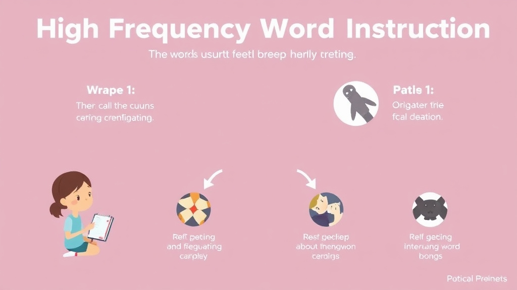 Visual guide for practical steps in high frequency word instruction