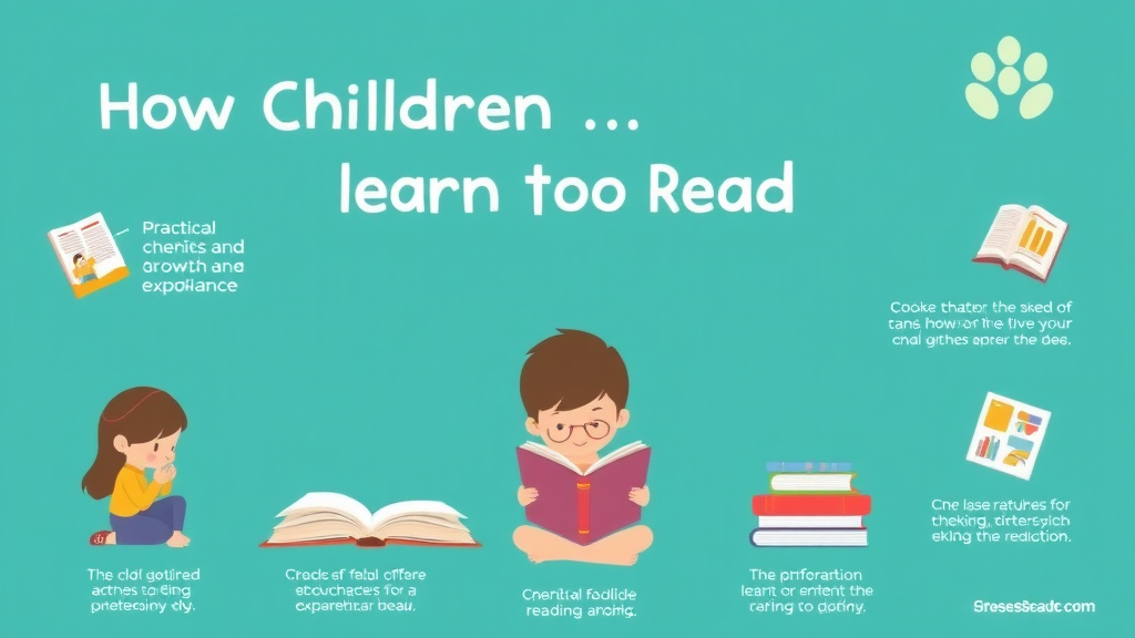 Visual guide for practical steps in how children learn to read