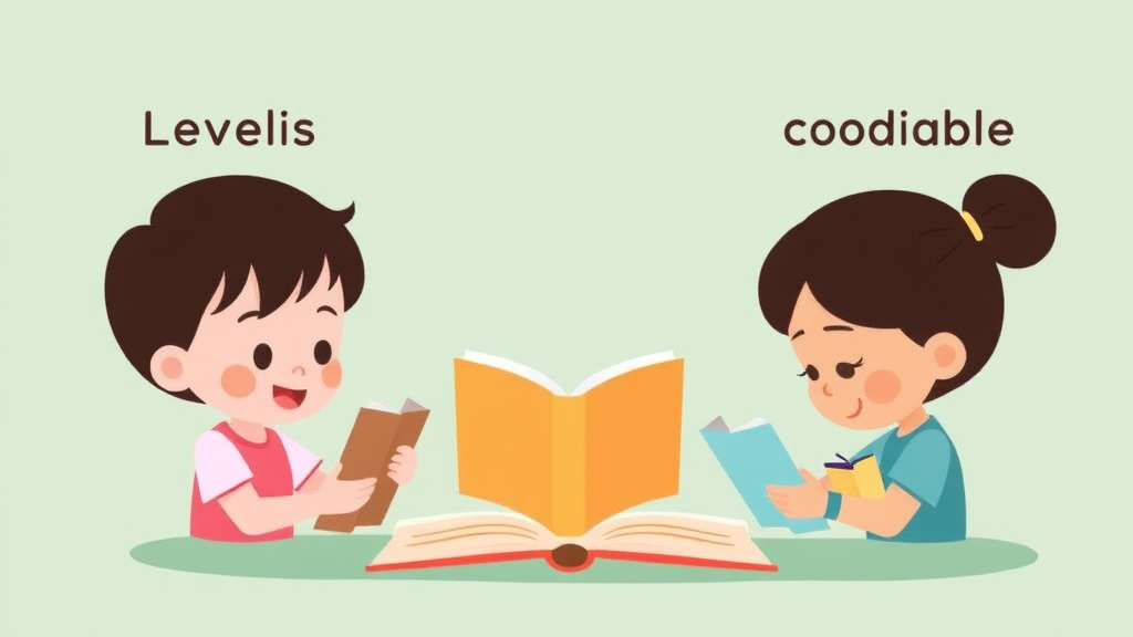 Visual guide for practical steps in leveled readers vs decodable readers
