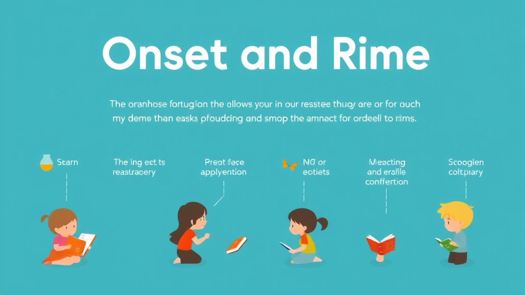 Visual guide for practical steps in onset and rime activities