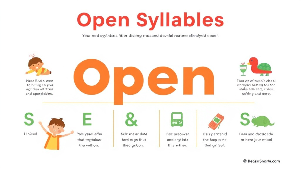 Visual guide for practical steps in open syllables