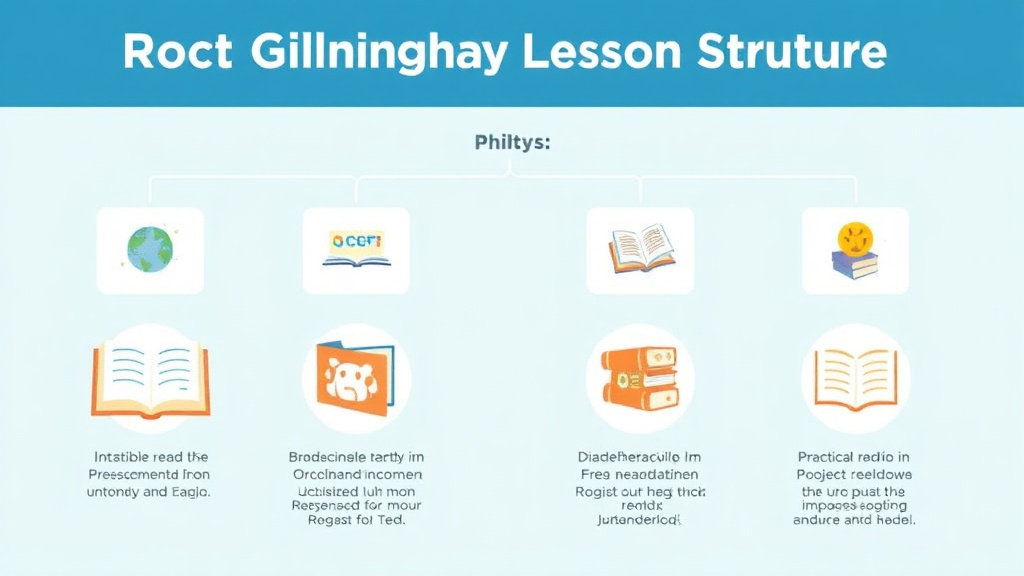 Visual guide for practical steps in orton gillingham lesson structure