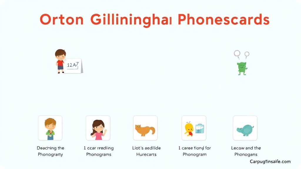 Visual guide for practical steps in orton gillingham phonogram cards